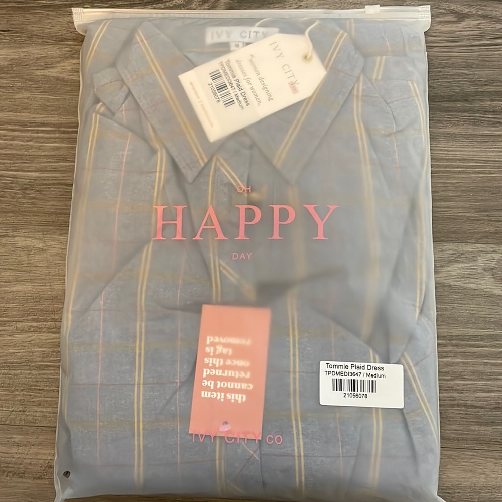 ❤️Ivy City Tommie Plaid dress SZ M - Picture 3 of 9